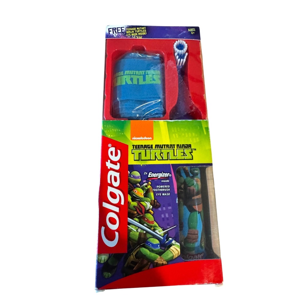 Colgate Teenage‎ Mutant Ninja Turtles Kids Electric Toothbrush & Eye Mask NEW